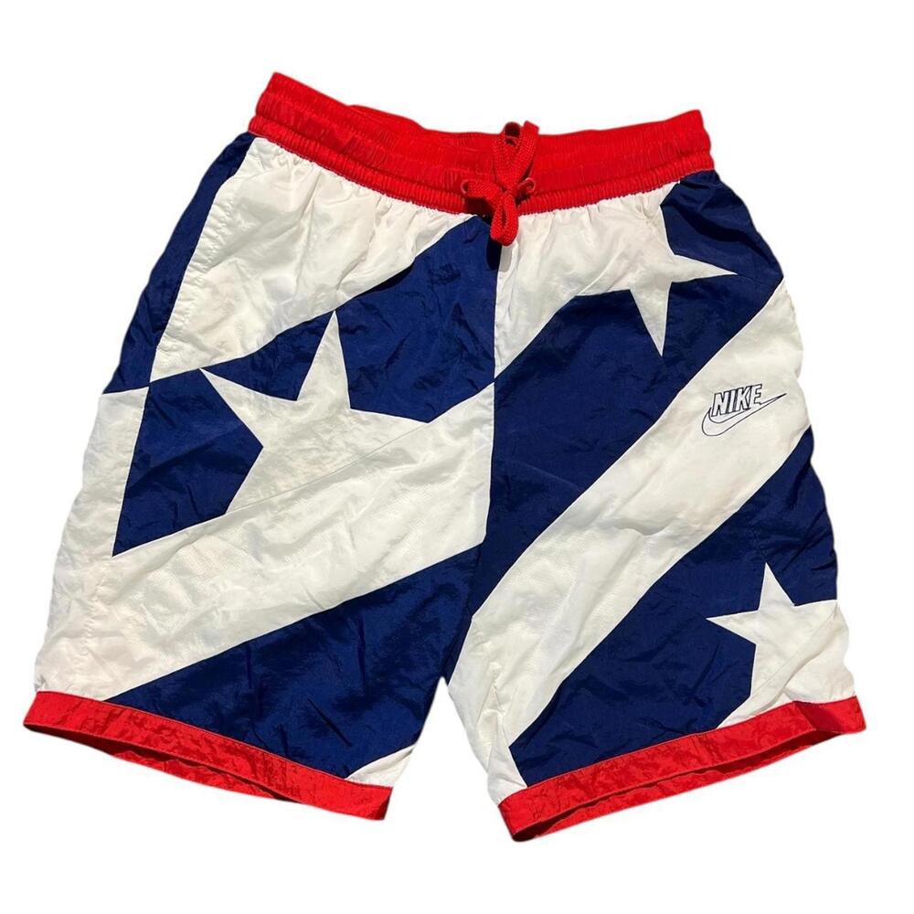 Nike Dri Fit Throwback USA Basketball Shorts Red White Blue